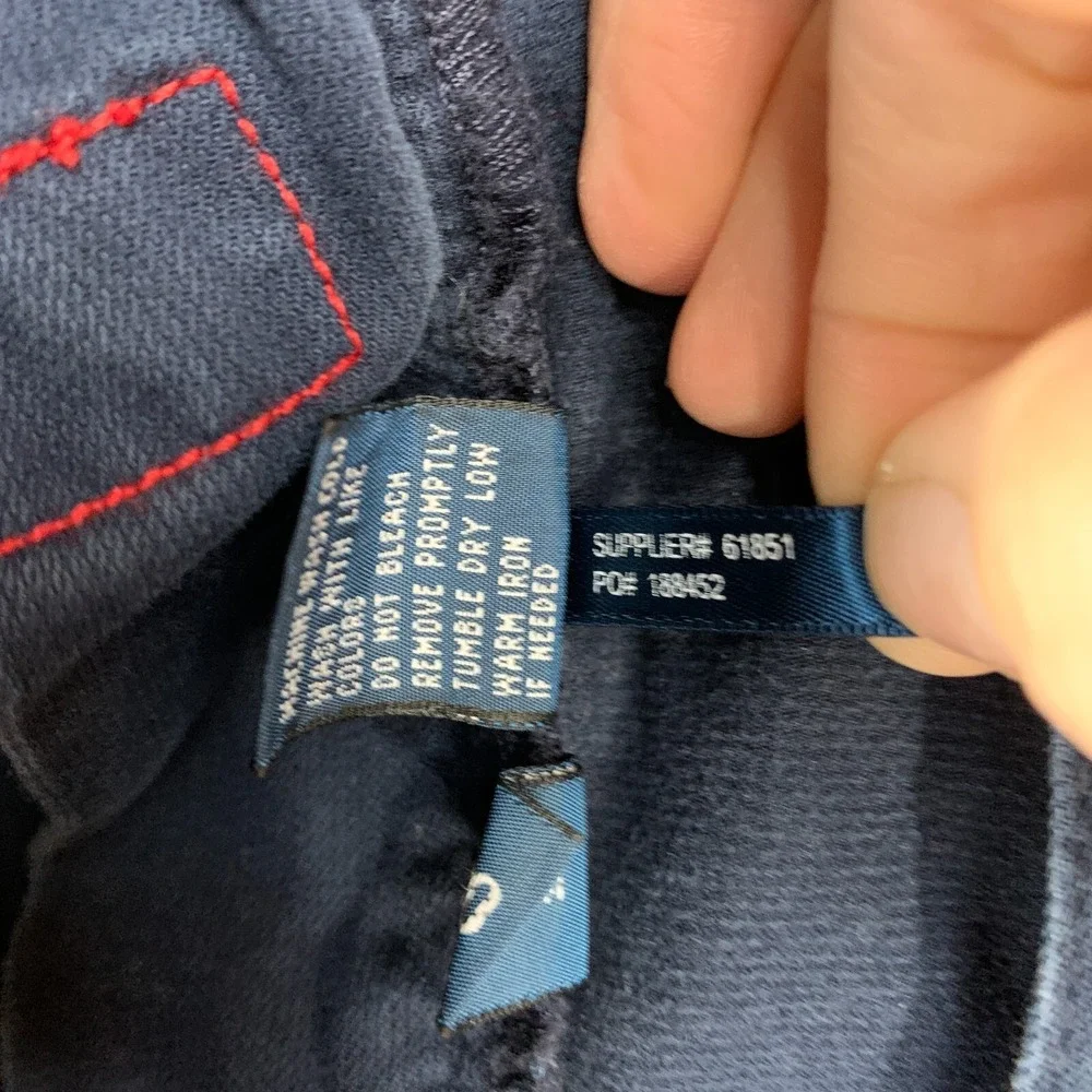 Vtg Polo Pants 38 650 Straight Navy‎ Blue Trouser Actual 37x30